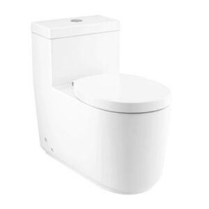 Premium Ergonomic Ceramic Toilet Commode – White Gloss Finish