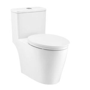 Premium Ergonomic Ceramic Toilet Commode – White Gloss Finish