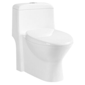 Premium Ergonomic Ceramic Toilet Commode – White Gloss Finish