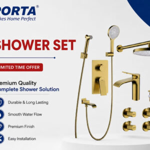Canceeld shower set golden